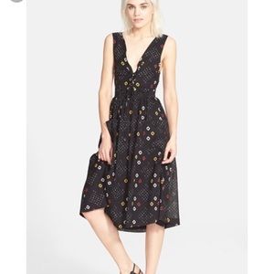 Free people Wildflowers midi backless dress